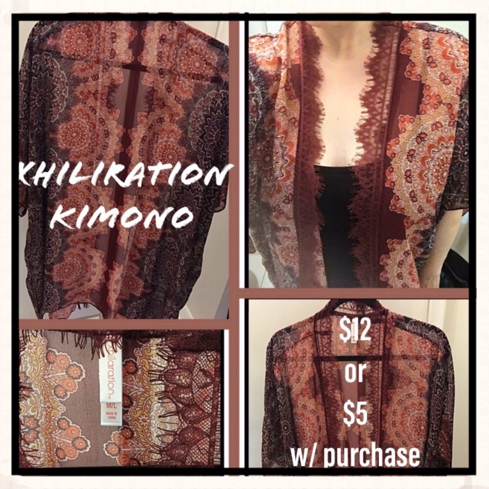 Xhiliration || Ornate Red Kimono M/L